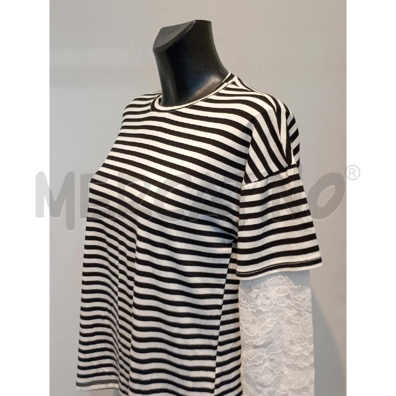 MAGLIETTA DONNA TWO WAY RIGHE MANICA LUNGA PIZZO | Mercatino dell'Usato Moncalieri bengasi 3