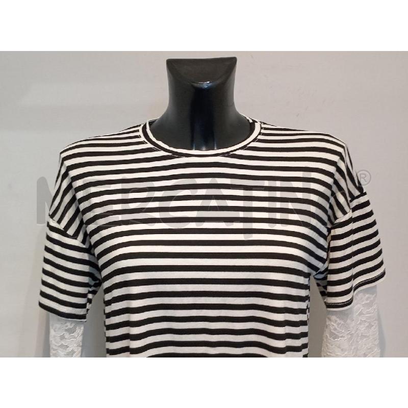 MAGLIETTA DONNA TWO WAY RIGHE MANICA LUNGA PIZZO | Mercatino dell'Usato Moncalieri bengasi 4