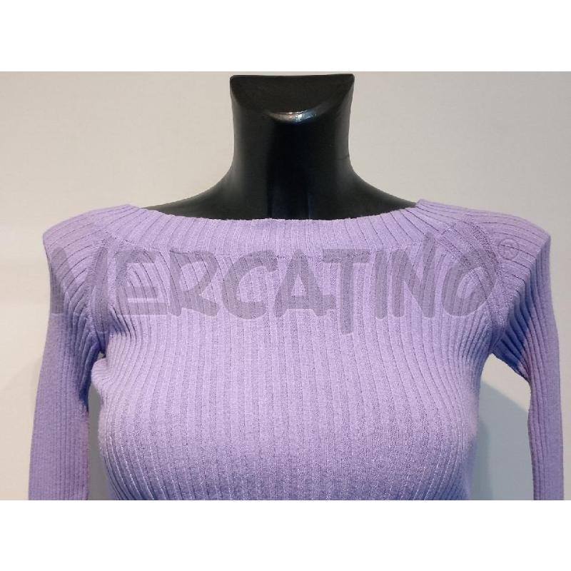 MAGLIETTA DONNA VICOLO LILLA CON PIUME MANICA | Mercatino dell'Usato Moncalieri bengasi 4