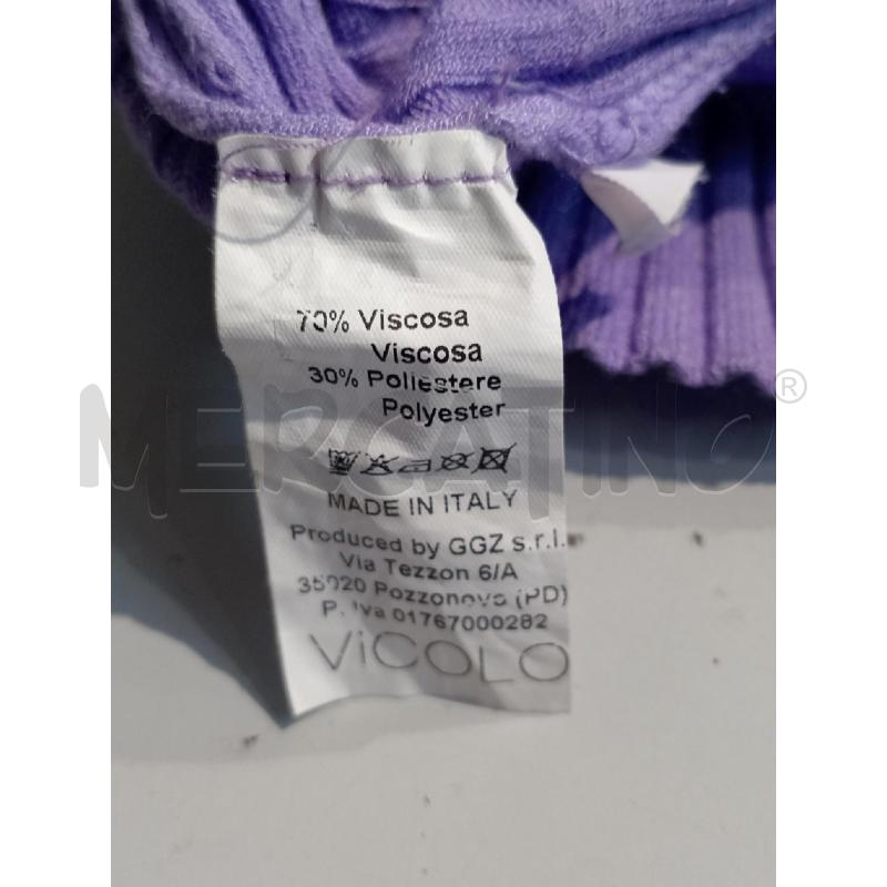 MAGLIETTA DONNA VICOLO LILLA CON PIUME MANICA | Mercatino dell'Usato Moncalieri bengasi 5