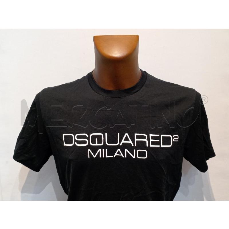 MAGLIETTA UOMO DSQUARED NERA LOGO DAVANTI | Mercatino dell'Usato Moncalieri bengasi 3