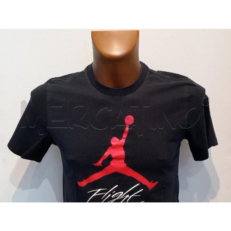 MAGLIETTA UOMO JORDAN NERA LOGO ROSSO DAVANTI | Mercatino dell'Usato Moncalieri bengasi 3