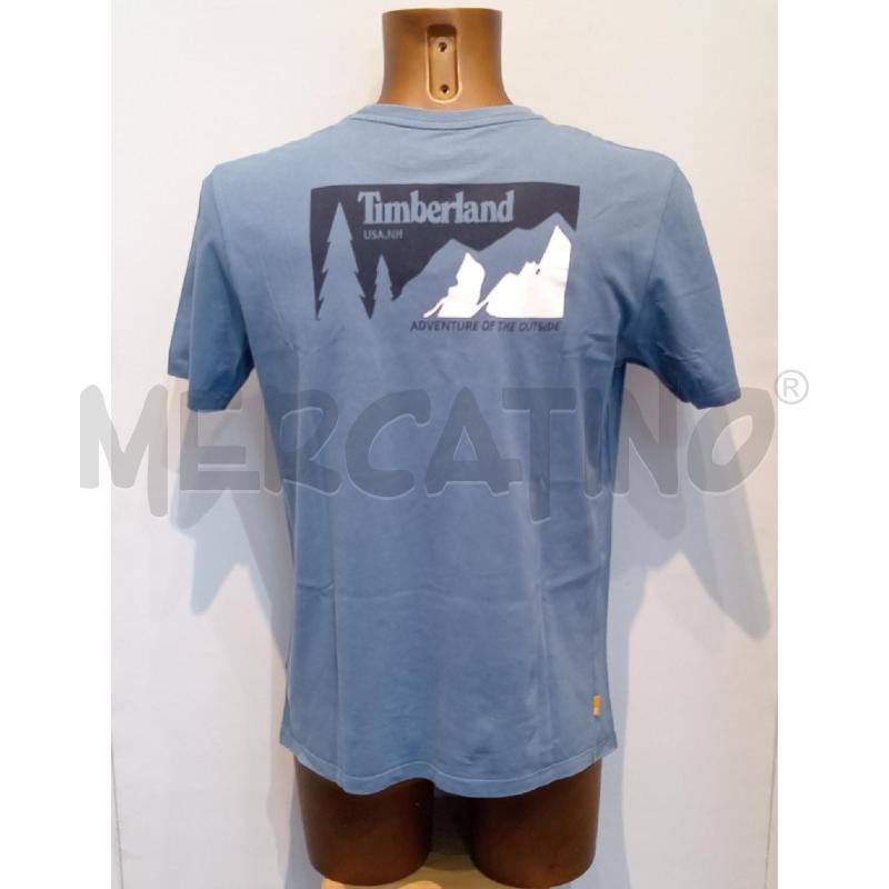 MAGLIETTA UOMO TIMBERLAND AZZURRA LOGO LATERALE | Mercatino dell'Usato Moncalieri bengasi 2
