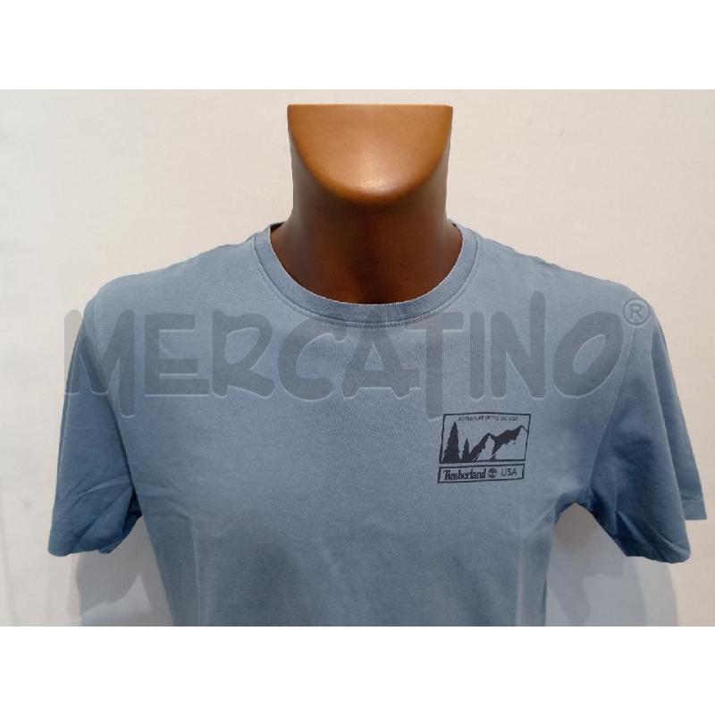 MAGLIETTA UOMO TIMBERLAND AZZURRA LOGO LATERALE | Mercatino dell'Usato Moncalieri bengasi 3