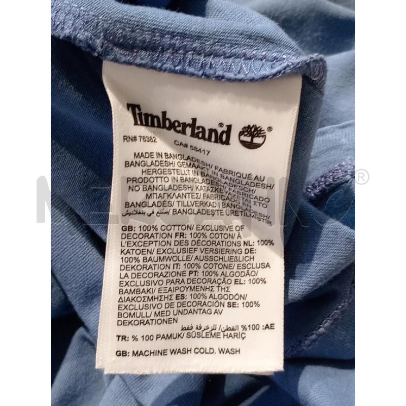 MAGLIETTA UOMO TIMBERLAND AZZURRA LOGO LATERALE | Mercatino dell'Usato Moncalieri bengasi 4