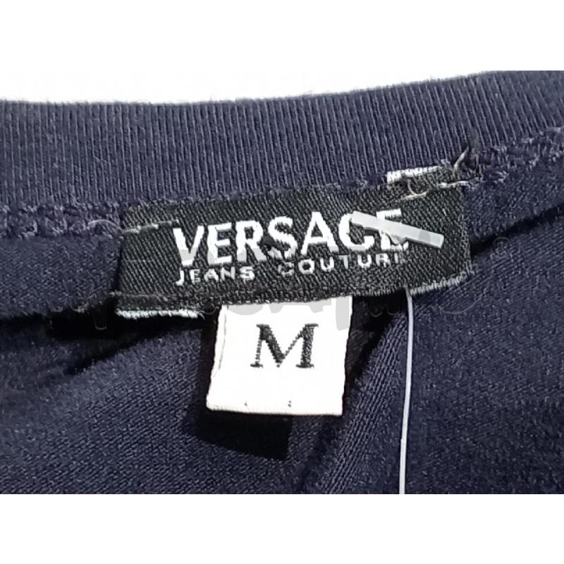 MAGLIETTA UOMO VERSACE JEANS BLU CON STAMPA DAVANTI | Mercatino dell'Usato Moncalieri bengasi 5