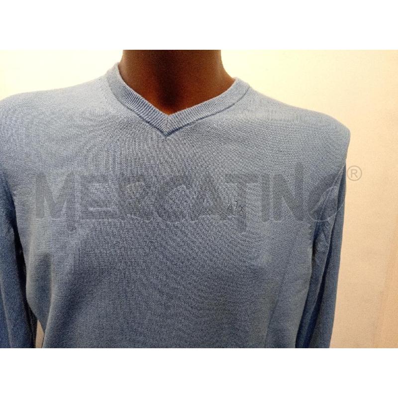 MAGLIONE UOMO ARMANI EXCHANGE AZZURRO SCOLLO V | Mercatino dell'Usato Moncalieri bengasi 2