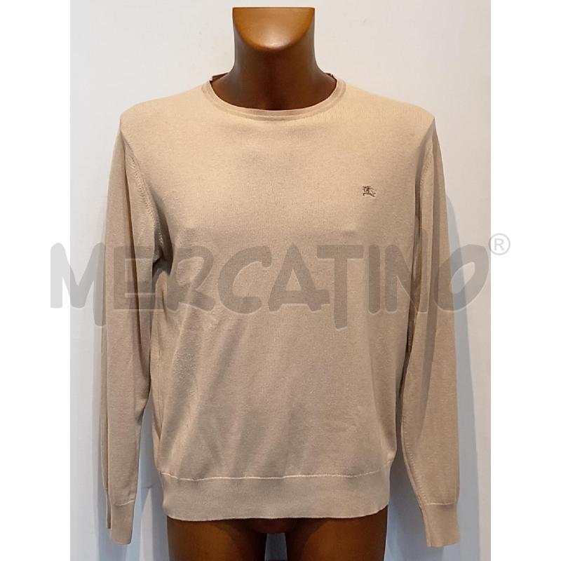MAGLIONE UOMO BURBERRY BEIGE GIROCOLLO  | Mercatino dell'Usato Moncalieri bengasi 1