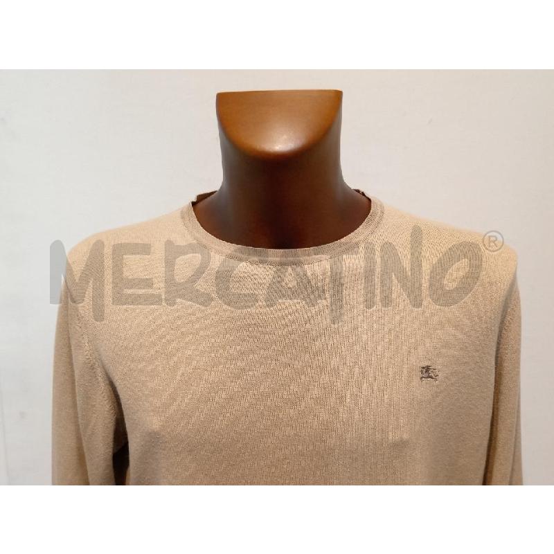 MAGLIONE UOMO BURBERRY BEIGE GIROCOLLO  | Mercatino dell'Usato Moncalieri bengasi 3