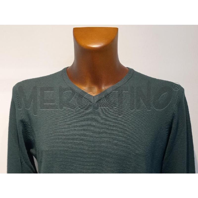 MAGLIONE UOMO COVERI VERDE COLLO V  | Mercatino dell'Usato Moncalieri bengasi 3