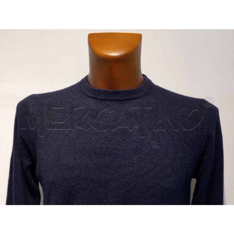 MAGLIONE UOMO HARMONT&BLAINE BLU GIROCOLLO  | Mercatino dell'Usato Moncalieri bengasi 4