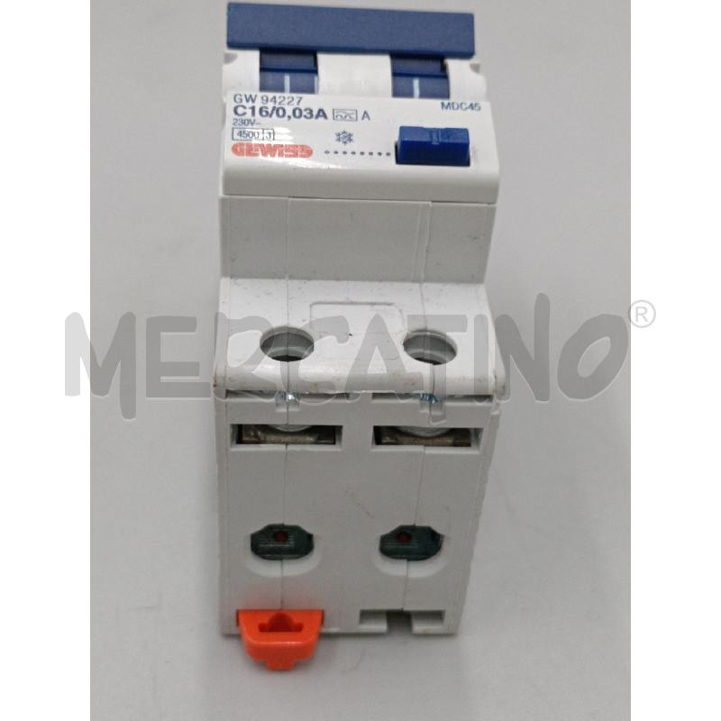 MAGNETOTERMICO GEWISS GW94227 - DIFFERENZIALE MAGNETOTERMICO 2P C16 0.03A A | Mercatino dell'Usato Moncalieri bengasi 3