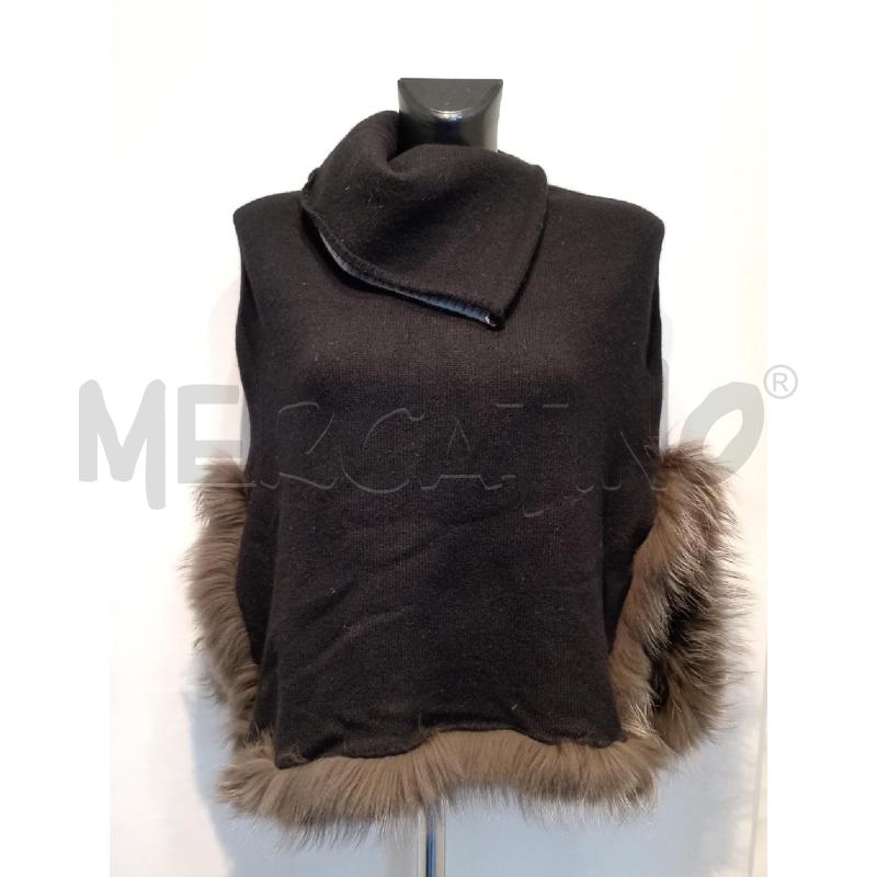 MANTELLA DONNA REGINA NERA CON PELO FONDO | Mercatino dell'Usato Moncalieri bengasi 1