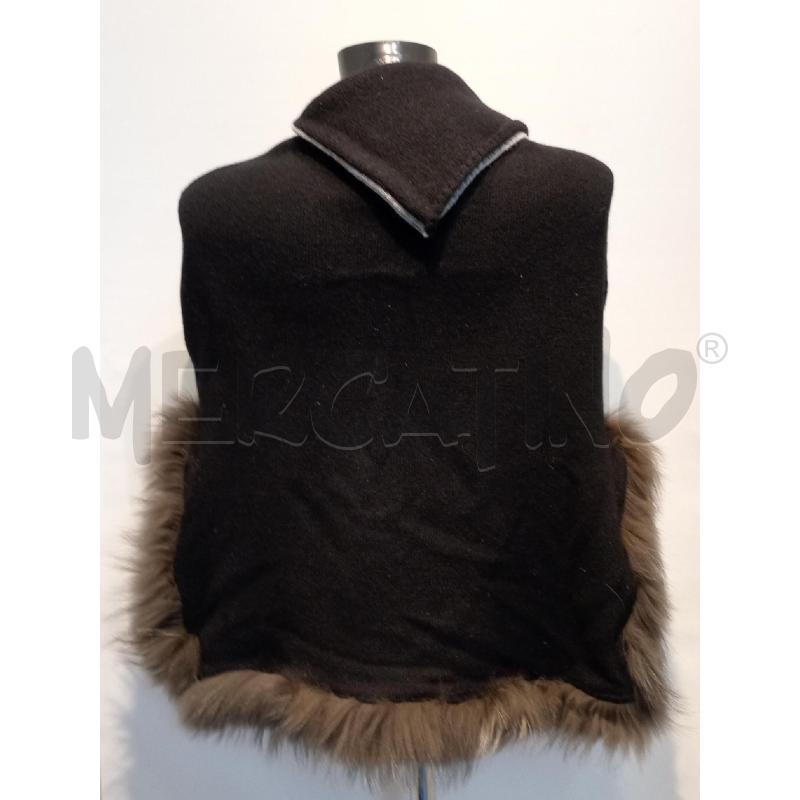 MANTELLA DONNA REGINA NERA CON PELO FONDO | Mercatino dell'Usato Moncalieri bengasi 2