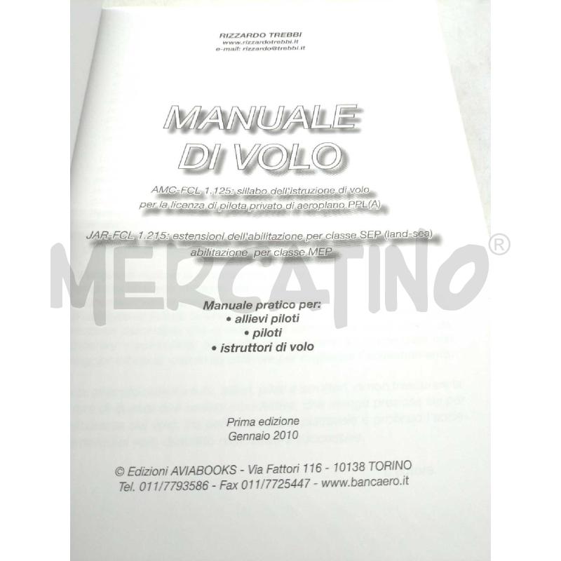 MANUALE DI VOLO AVIABOOKS EDIZIONE 2010 | Mercatino dell'Usato Moncalieri bengasi 2
