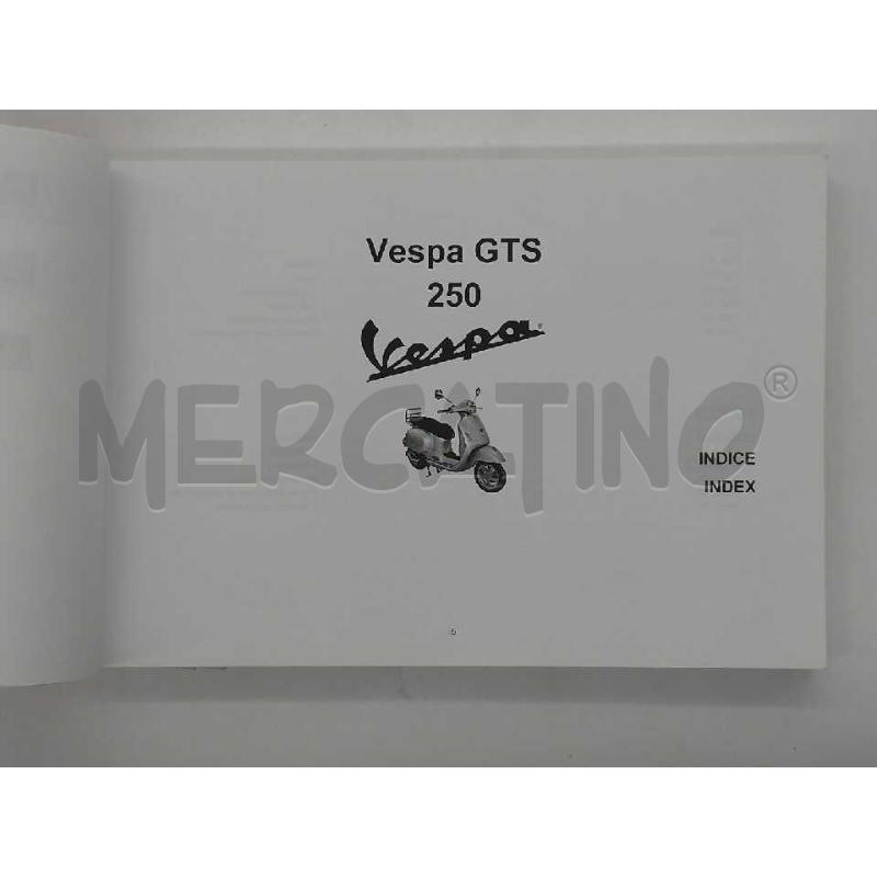 MANUALE VESPA GTS 250  | Mercatino dell'Usato Moncalieri bengasi 3