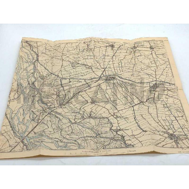 MAPPA TOPOGRAFICA CASTANO PRIMO SCALA 1:25000 1896 | Mercatino dell'Usato Moncalieri bengasi 1