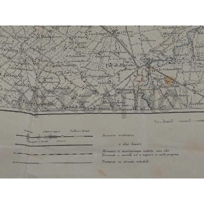 MAPPA TOPOGRAFICA GRANDI MANOVRE 1897 2 PERIODO SCALA 1:75000 ISTITUTO GEOGRAFICO MILITARE  | Mercatino dell'Usato Moncalieri bengasi 4