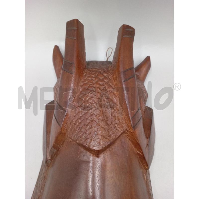 MASCHERA LEGNO STILE ETNICO FORMA TETSA DEMONE DA APPENDERE | Mercatino dell'Usato Moncalieri bengasi 2
