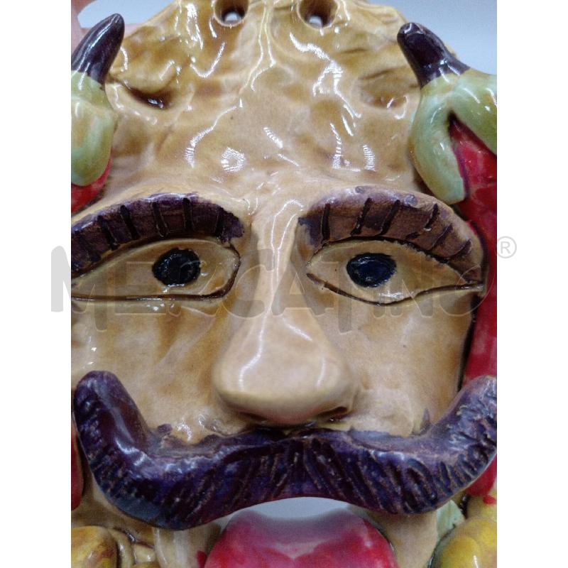 MASCHERA PICCOLA TERRACOTTA BAFFUTO CON LA LINGUA FUORI | Mercatino dell'Usato Moncalieri bengasi 4