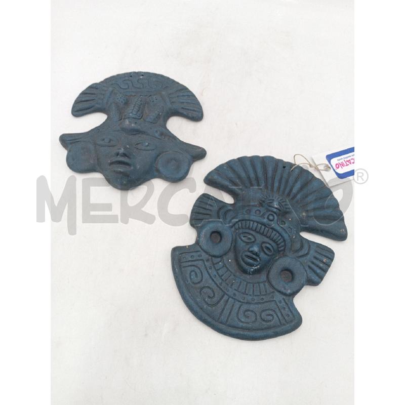MASCHERE CERAMICA MESSICO 2 PZ  | Mercatino dell'Usato Moncalieri bengasi 1