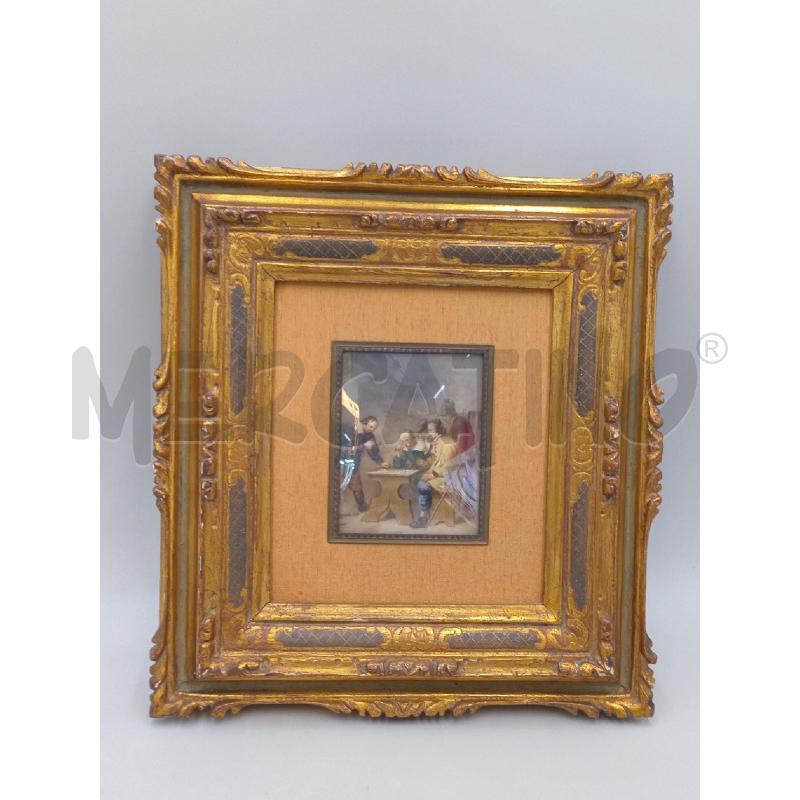 MINIATURA VINTATE RAFFIGURANTE PERSONAGGI SEDUTI AL TAVOLO DA GIOCO  | Mercatino dell'Usato Moncalieri bengasi 1