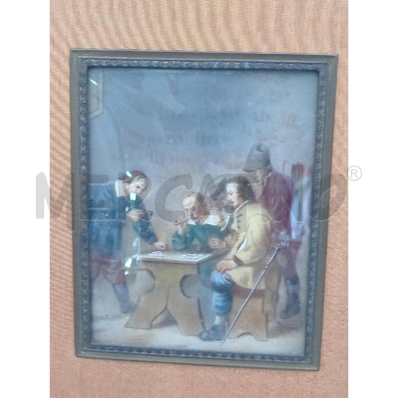 MINIATURA VINTATE RAFFIGURANTE PERSONAGGI SEDUTI AL TAVOLO DA GIOCO  | Mercatino dell'Usato Moncalieri bengasi 2