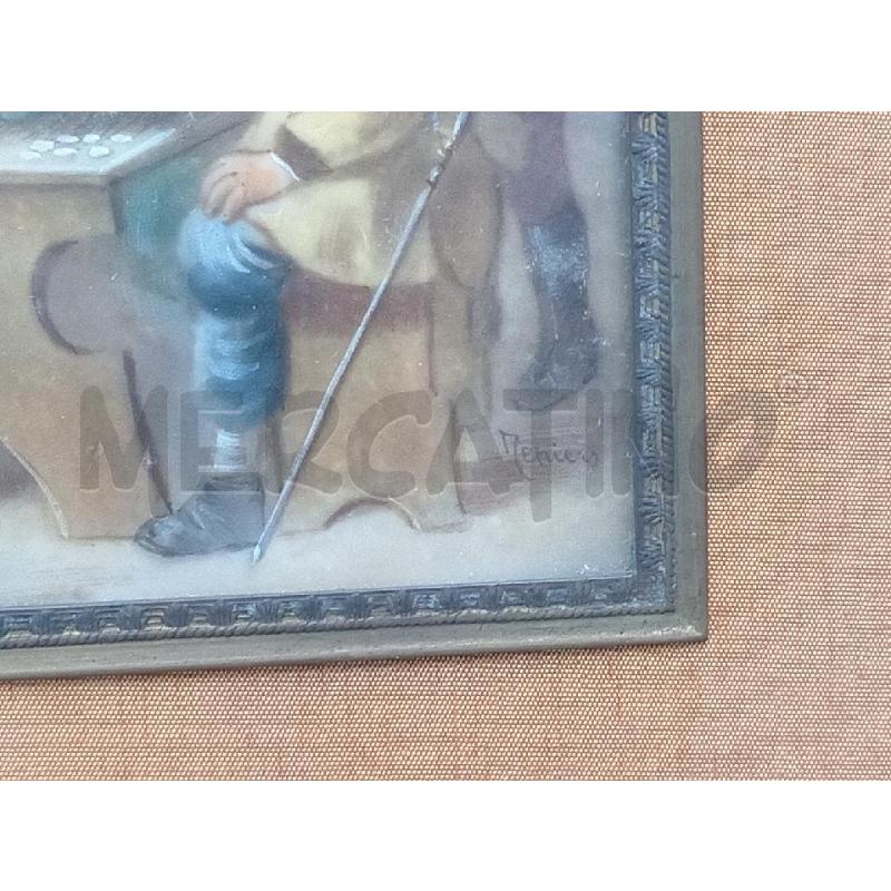 MINIATURA VINTATE RAFFIGURANTE PERSONAGGI SEDUTI AL TAVOLO DA GIOCO  | Mercatino dell'Usato Moncalieri bengasi 3