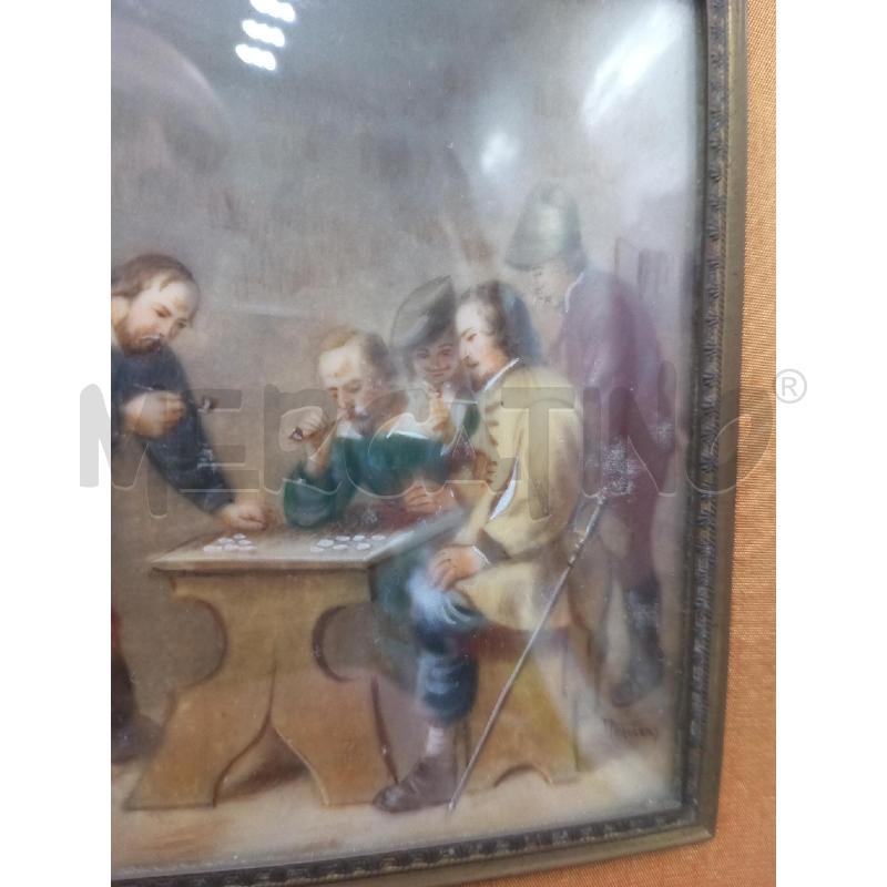 MINIATURA VINTATE RAFFIGURANTE PERSONAGGI SEDUTI AL TAVOLO DA GIOCO  | Mercatino dell'Usato Moncalieri bengasi 4