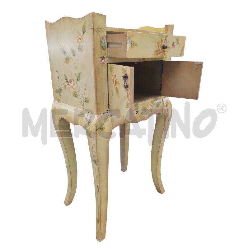 MOBILETTO 2 ANTE CON CASSETTO DIPINTO A MANO FLOREALE | Mercatino dell'Usato Moncalieri bengasi 3