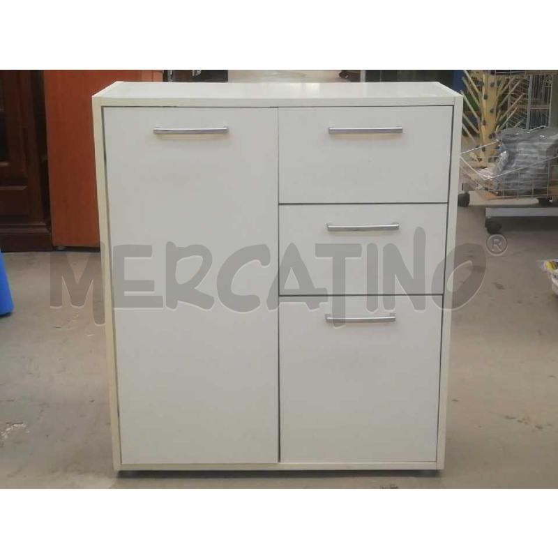 MOBILETTO BIANCO 2 ANTE+2CASSETTI | Mercatino dell'Usato Moncalieri bengasi 1