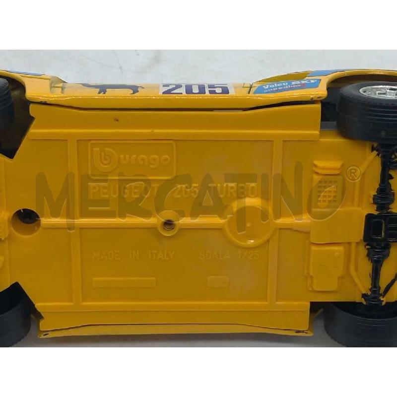 MODELLINO AUTO BURAGO PEUGEOT 205 TURBO | Mercatino dell'Usato Moncalieri bengasi 4