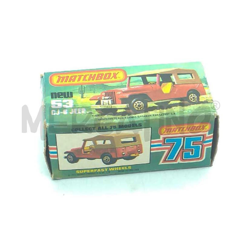 MODELLINO AUTO NEW 53 CJ 6 JEEP MATCHBOX 75 SUPERFAST CON SCATOLA | Mercatino dell'Usato Moncalieri bengasi 1