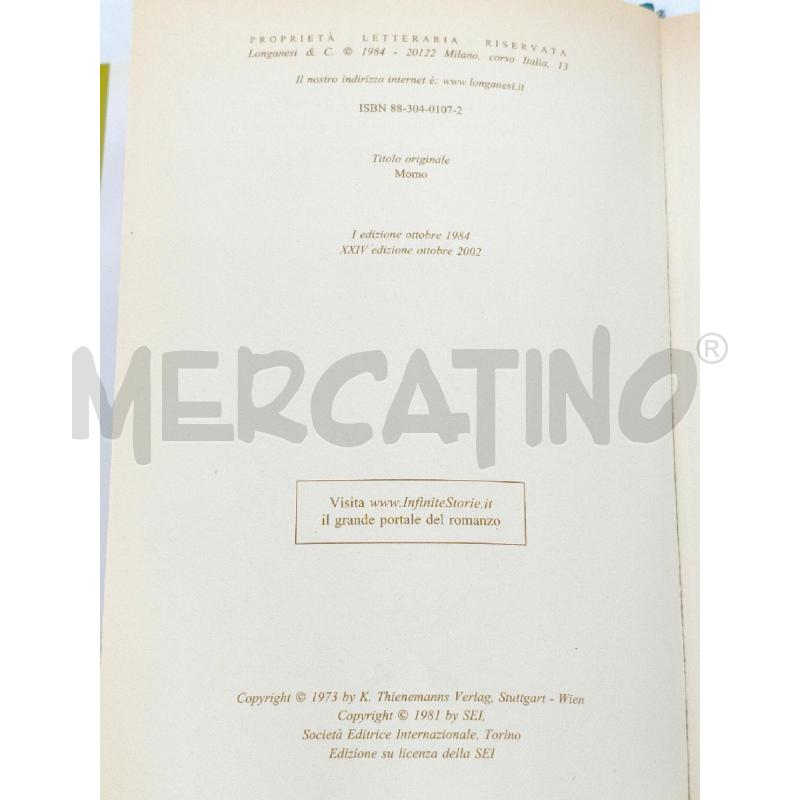 MOMO MICHAEL ENDE LONGANESI 2002 | Mercatino dell'Usato Moncalieri bengasi 4