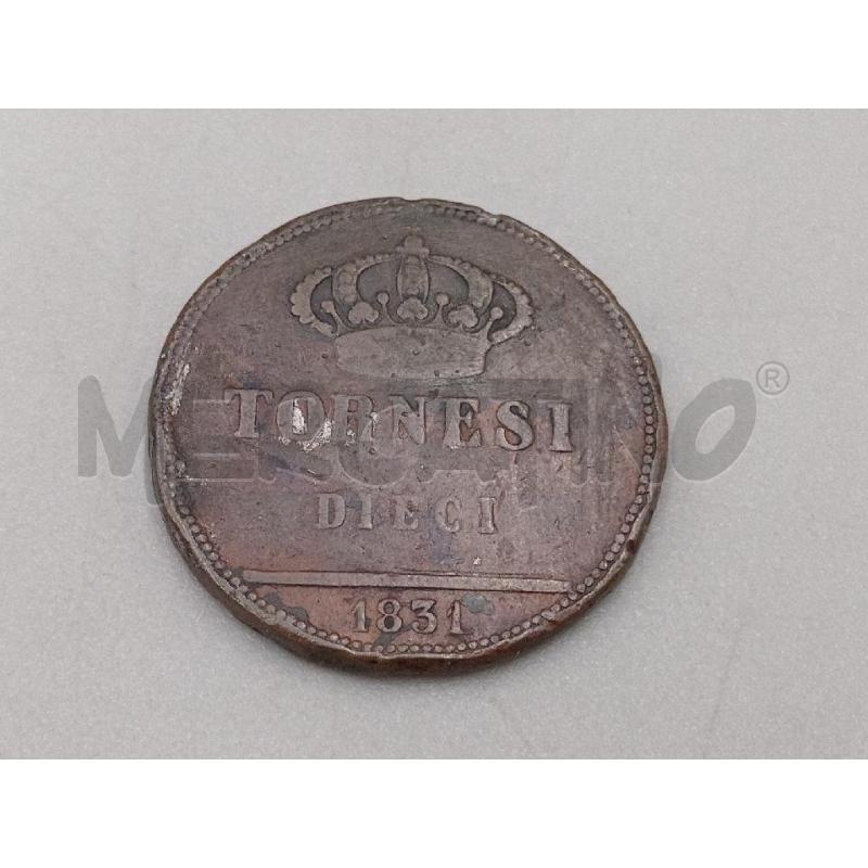 MONETA TORNESI 10 1831 | Mercatino dell'Usato Moncalieri bengasi 1