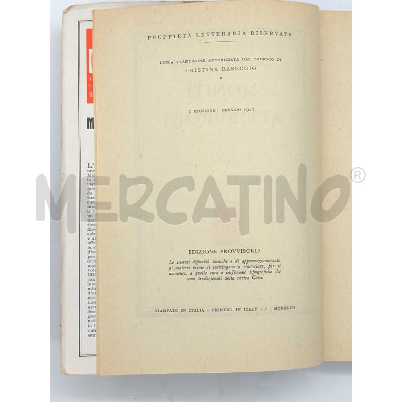 MONITI ALL'EUROPA EDIZIONE MONDADORI 1947 | Mercatino dell'Usato Moncalieri bengasi 2