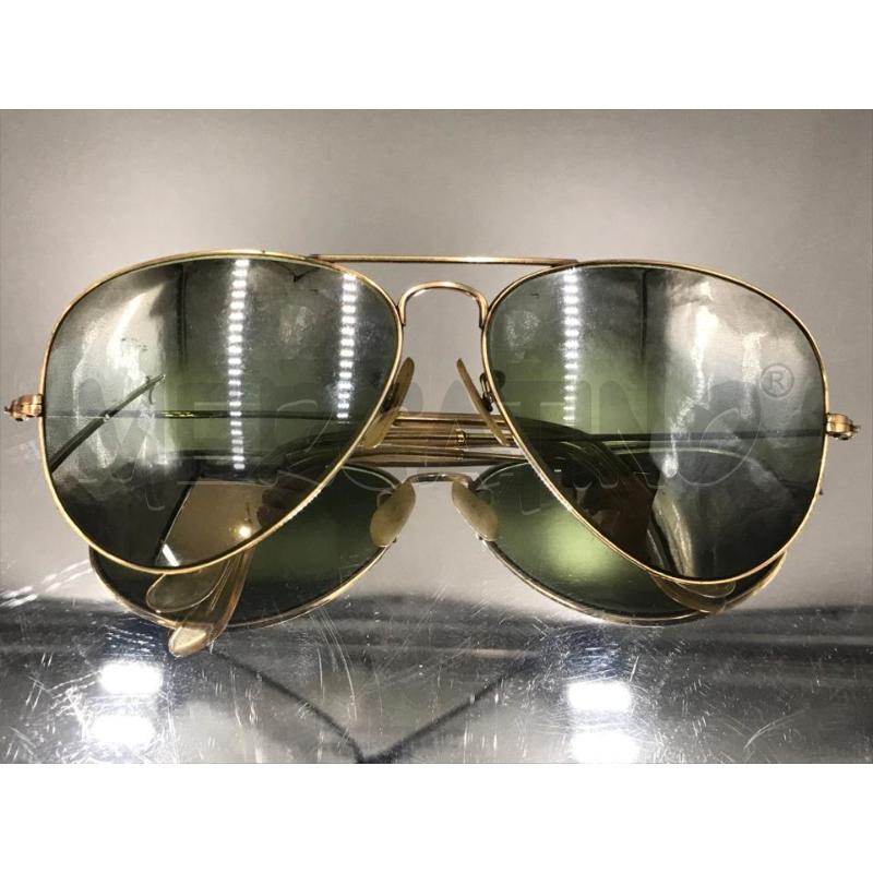 OCCHIALI RAY BAN AVIATOR 1/10 12K DORATO | Mercatino dell'Usato Moncalieri bengasi 1