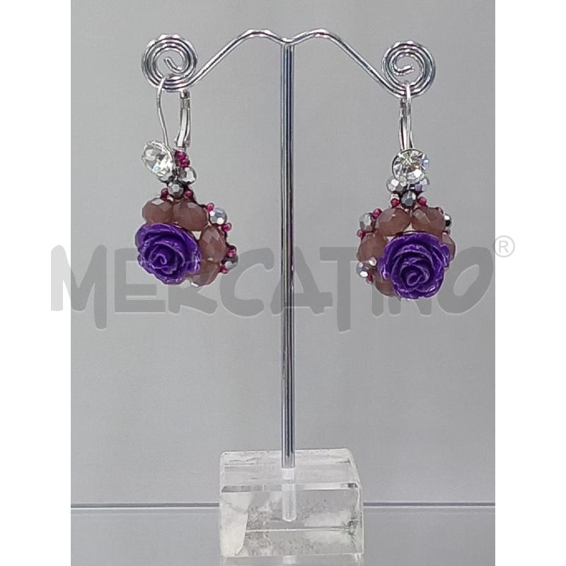 ORECCHINI SODINI ROSA VIOLA  | Mercatino dell'Usato Moncalieri bengasi 1