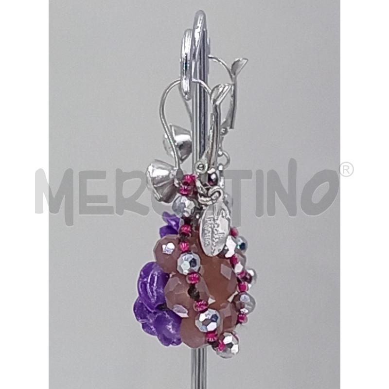 ORECCHINI SODINI ROSA VIOLA  | Mercatino dell'Usato Moncalieri bengasi 2