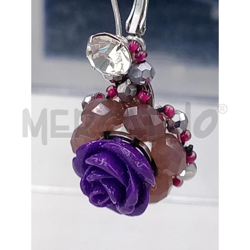 ORECCHINI SODINI ROSA VIOLA  | Mercatino dell'Usato Moncalieri bengasi 4