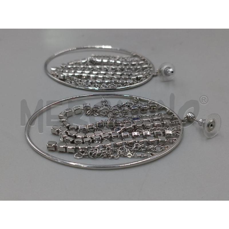ORECCHINI SWAROVSKI CERCHI CON STRASS SANGUE DI PICCIONE  | Mercatino dell'Usato Moncalieri bengasi 4