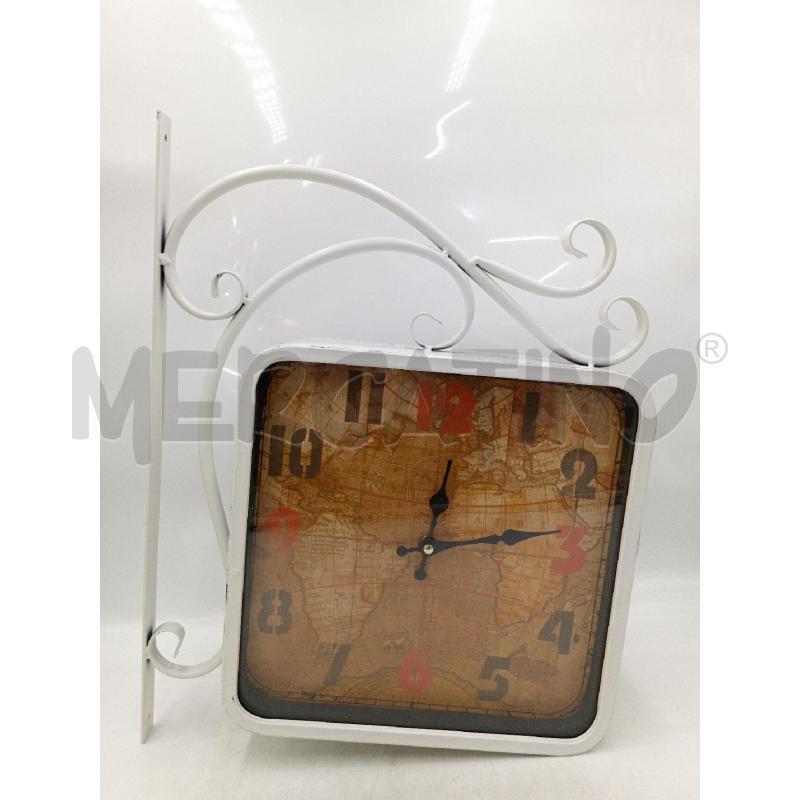 OROLOGIO DA MURO BIANCO MAPPAMONDO DOUBLE | Mercatino dell'Usato Moncalieri bengasi 1