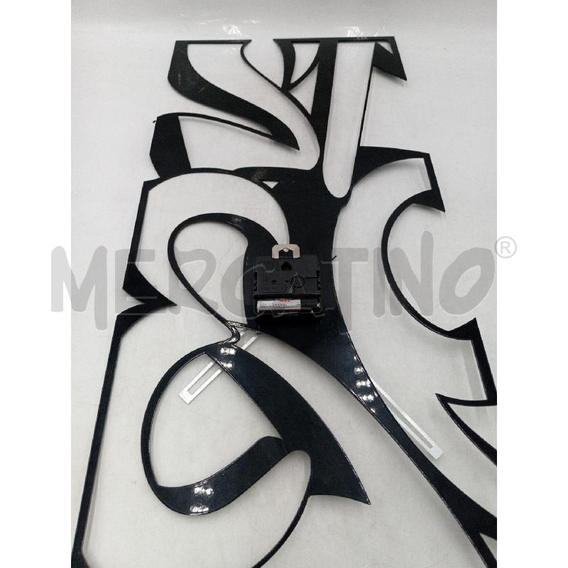 OROLOGIO DA PARETE STILE DESIGN METALLO NERO LUCIDO  | Mercatino dell'Usato Moncalieri bengasi 4