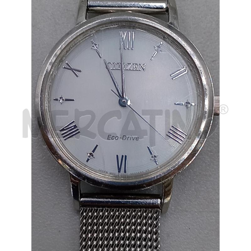 OROLOGIO DA POLSO CITIZEN ECO DRIVE ARGENTATO CINTURINO REGOLABILE  | Mercatino dell'Usato Moncalieri bengasi 1