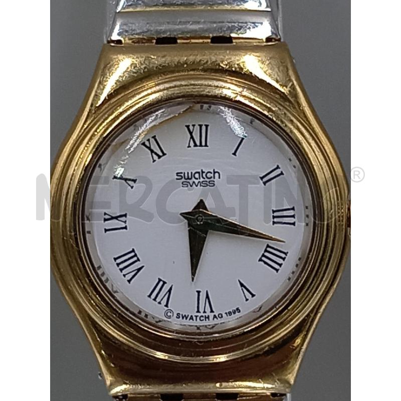 OROLOGIO DA POLSO SWATCH IRONY DORATO ACCIAIO CINTURINO A MOLLA FUNZIONANTE  | Mercatino dell'Usato Moncalieri bengasi 1