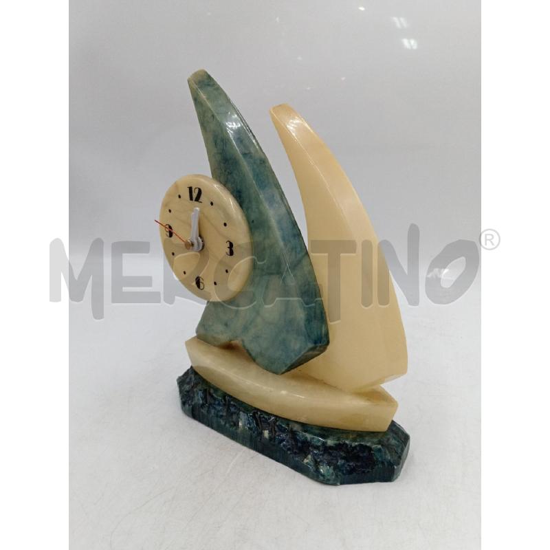 OROLOGIO DA TAVOLO ALABASTRO FORMA VELA MECCANISMO BATTERIA QUARZO  | Mercatino dell'Usato Moncalieri bengasi 5
