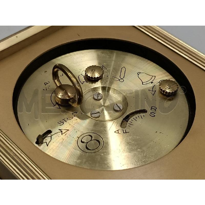OROLOGIO DA TAVOLO BENOS MECCANISMO 8 GIORNI DORATO A CARICA MANUALE  | Mercatino dell'Usato Moncalieri bengasi 5