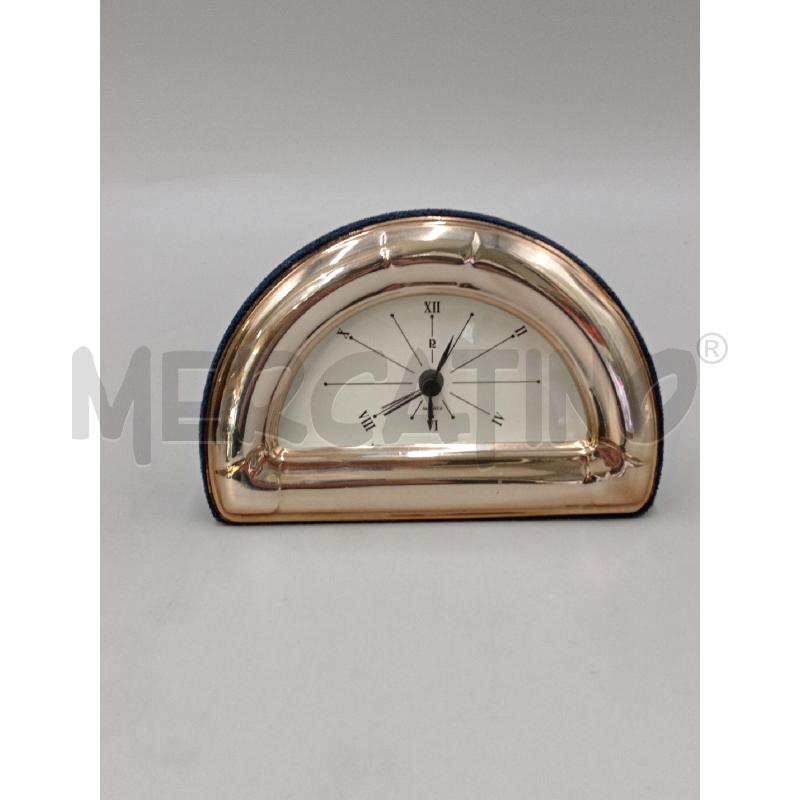 OROLOGIO DA TAVOLO CORNICE METALLO CROMATO PUNZONATO  | Mercatino dell'Usato Moncalieri bengasi 1