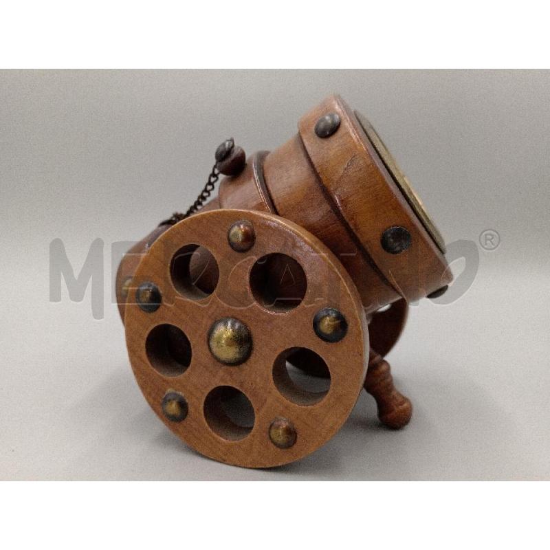 OROLOGIO DA TAVOLO VINTAGE A CARICA MANUALE FORMA CANNONE DA REVISIONARE  | Mercatino dell'Usato Moncalieri bengasi 4