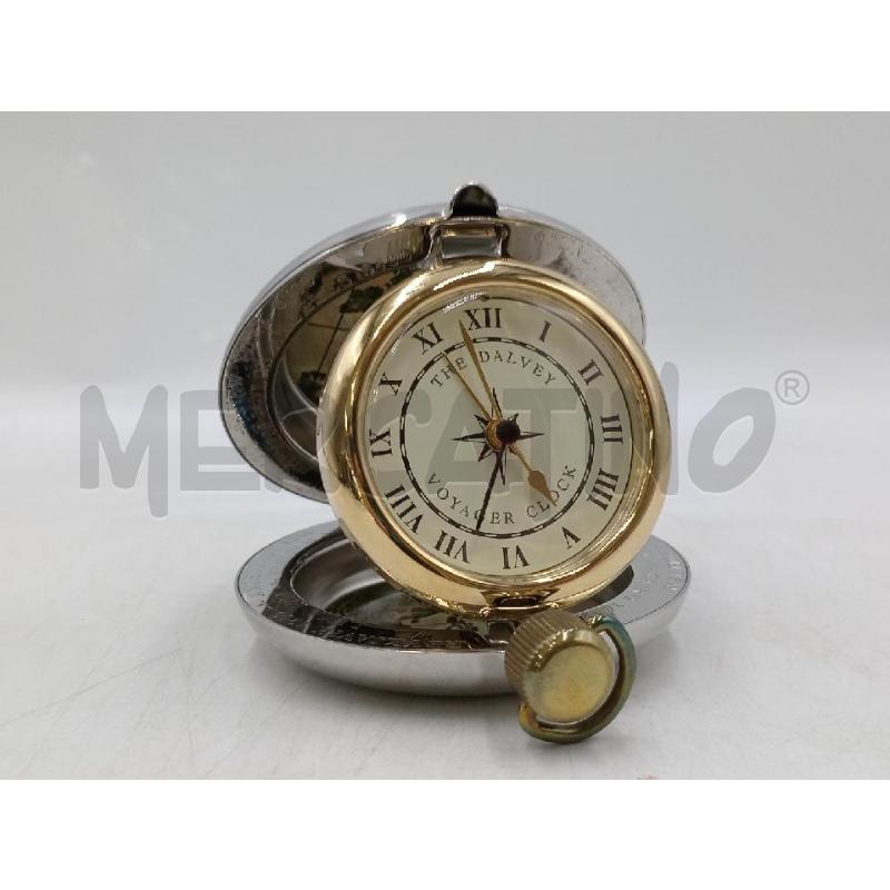 OROLOGIO DA VIAGGIO STILE VINTAGE CROMATO C/SCRITTE INTERNE  | Mercatino dell'Usato Moncalieri bengasi 1